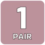 1 Pair - Baby Pink