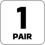 1 Pair - White