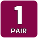 1 Pair - Bright Pink