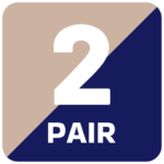 2 Pair - Skin & Blue