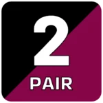 2 Pair -Black & Bright Pink