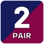 2 Pair - Blue & Bright Pink