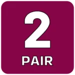 2 Pair - Bright Pink