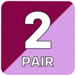 2 Pair - Bright Pink & Purple