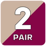 2 Pair - Skin & Bright Pink
