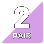 2 Pair - White & Purple
