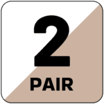 2 Pair - White & Skin