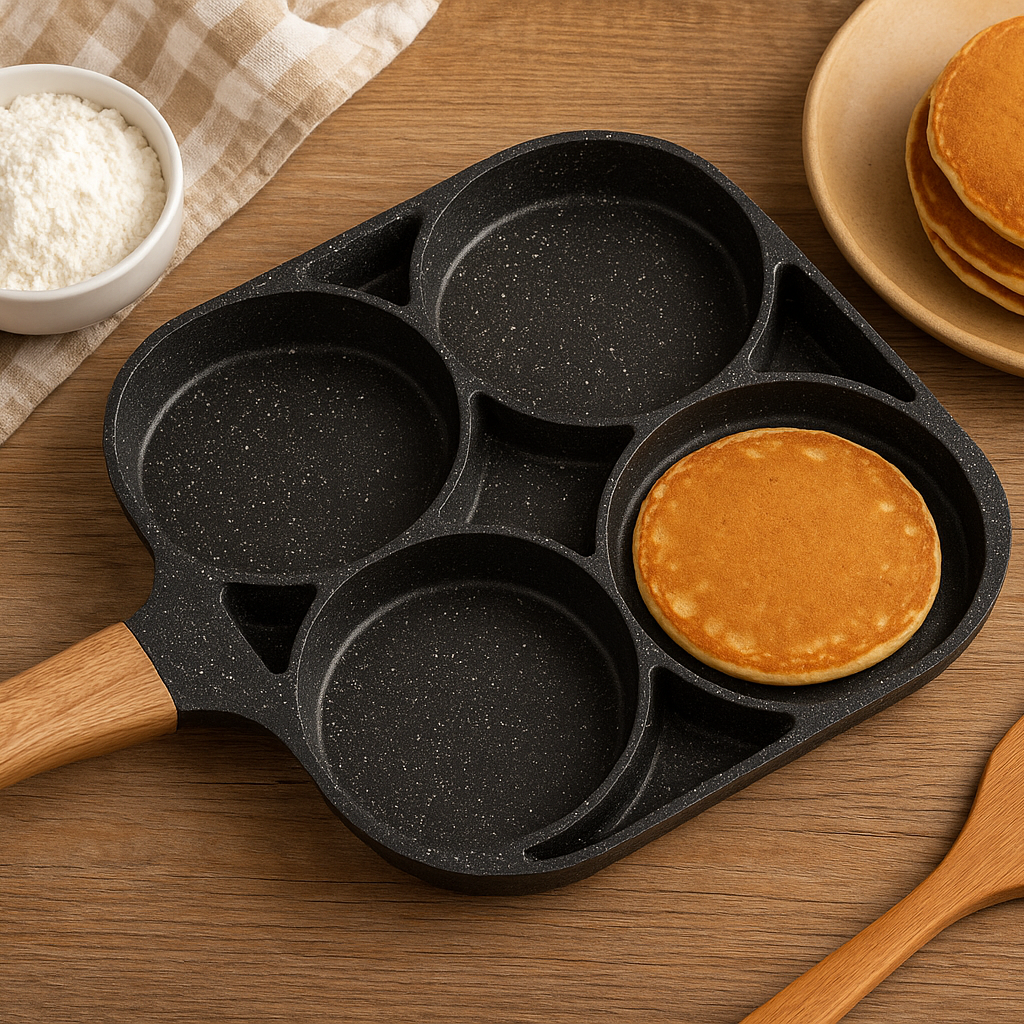 4 Section Non Stick Egg Frying Pan - Pancake